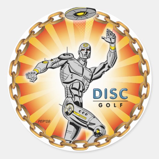 Sticker Rond Voleur de robot n° 2 (Devant)