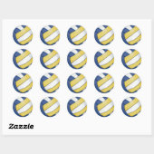 Sticker Rond Volley-ball (Feuille)