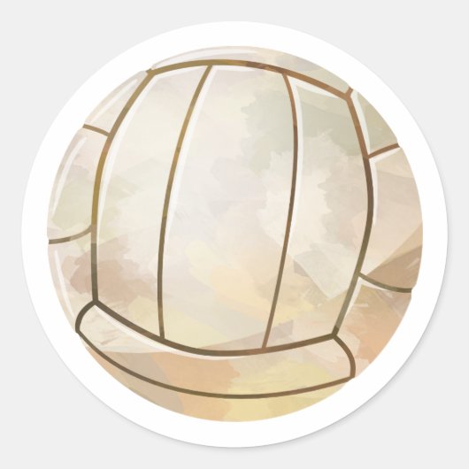 Sticker Rond Volley-ball (Devant)