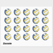 Sticker Rond Volley-ball (Feuille)