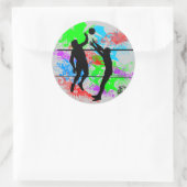 Sticker Rond Volley-ball (Sac)