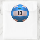 Sticker Rond Volley-ball bleu (Sac)