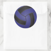 Sticker Rond Volley-ball bleu foncé et noir (Sac)