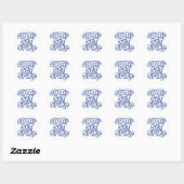 Sticker Rond Volley-ball bleu Silla (Feuille)