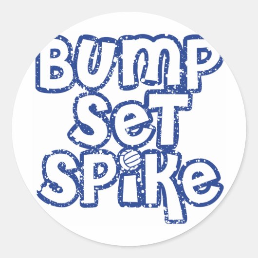 Sticker Rond Volley-ball bleu Silla (Devant)