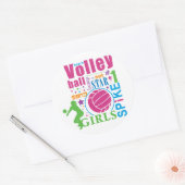 Sticker Rond Volley-ball de plage de Bourne (Enveloppe)