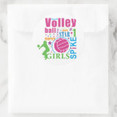 Sticker Rond Volley-ball de plage de Bourne (Sac)