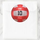 Sticker Rond Volley-ball rouge (Sac)