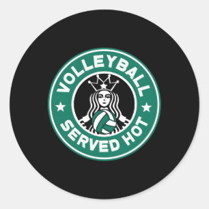 Sticker Rond Volley-ball servi Hot Parfait N Joueurs