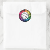 Sticker Rond Volley-ball; spectre (Sac)