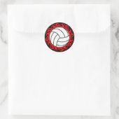 Sticker Rond volley-ball tribal (Sac)