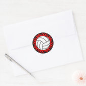 Sticker Rond volley-ball tribal (Enveloppe)