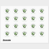 Sticker Rond Volley-ball vert (Feuille)