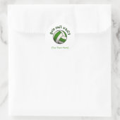 Sticker Rond Volley-ball vert (Sac)