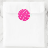 Sticker Rond Volley rose chaud (Sac)