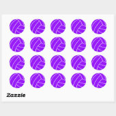Sticker Rond Volley violet (Feuille)