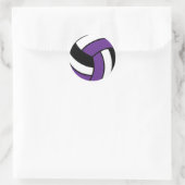 Sticker Rond Volley violet et blanc (Sac)