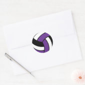 Sticker Rond Volley violet et blanc (Enveloppe)