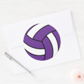 Sticker Rond Volley violet et blanc (Enveloppe)