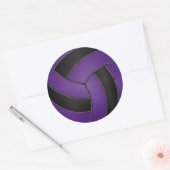 Sticker Rond Volley violet et noir (Enveloppe)