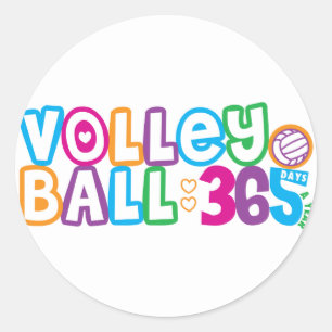 Sticker Rond Volleyball 365