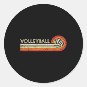 Sticker Rond Volleyball Cool rétro Ados Vintages Adultes Volley