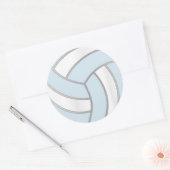 Sticker Rond Volleyball | Couleur Arrière - plan argent, blanc  (Enveloppe)