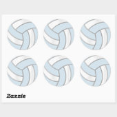 Sticker Rond Volleyball | Couleur Arrière - plan argent, blanc  (Feuille)