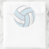 Sticker Rond Volleyball | Couleur Arrière - plan argent, blanc  (Sac)