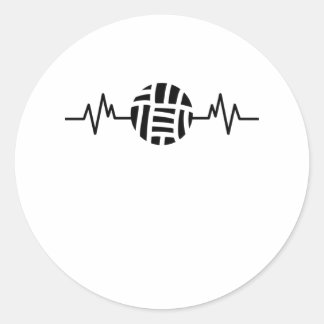 Sticker Rond Volleyball Funny Beach Volleyball Heart Sport Cade