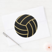 Sticker Rond Volleyball | Or avec do-it-yourself couleur Arrièr (Enveloppe)