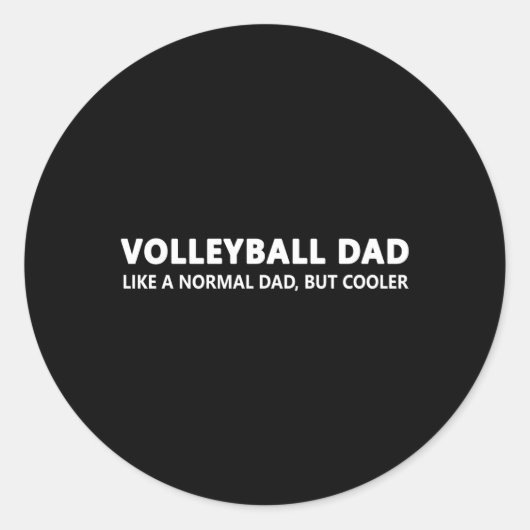 Sticker Rond Volleyball père Volleyball papa (Devant)