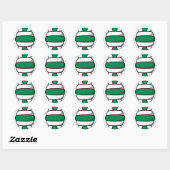 Sticker Rond volleyball vert et blanc (Feuille)