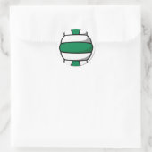 Sticker Rond volleyball vert et blanc (Sac)