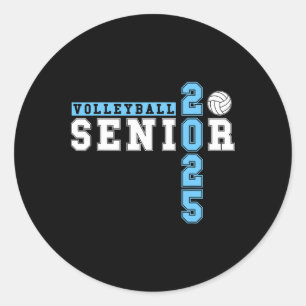 Sticker Rond Volleybyll Senior Night Volleybyll Senior 2025 Gra