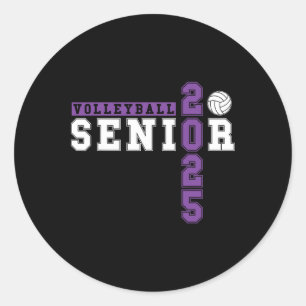 Sticker Rond Volleybyll Senior Night Volleybyll Senior 2025 Gra