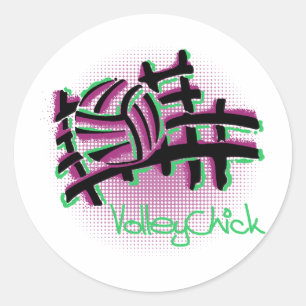 Sticker Rond VolleyChick Netzo