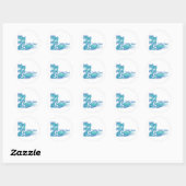 Sticker Rond VolleyChickWaver (Feuille)