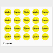 Sticker Rond Volontaire Jaune (Feuille)