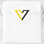 Sticker Rond Volontaire V (Sac)