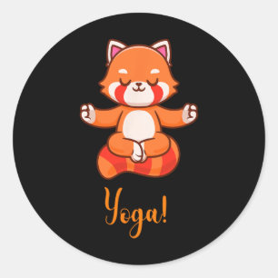 Sticker Rond Volpe Yoga - Relaxation et Sérénité dans un style