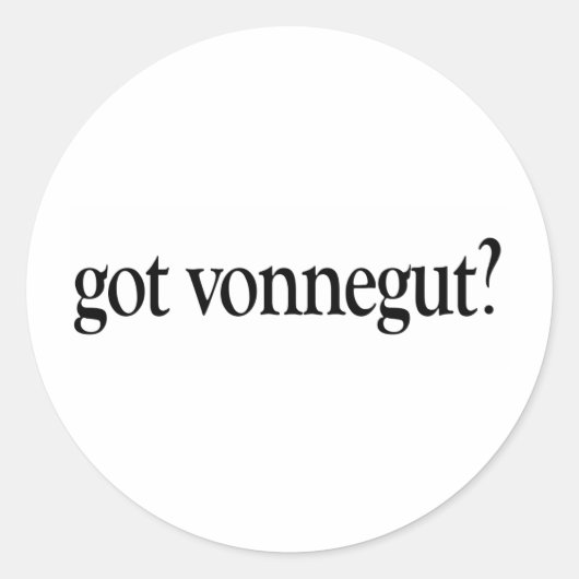 Sticker Rond Vonnegut (Devant)