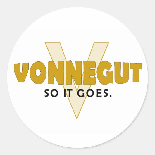 Sticker Rond Vonnegut Alors Ça Va (Devant)