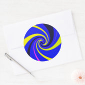 Sticker Rond Vortex bleu (Enveloppe)