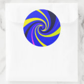 Sticker Rond Vortex bleu (Sac)