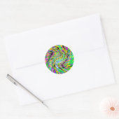 Sticker Rond Vortex psychédélique (Enveloppe)