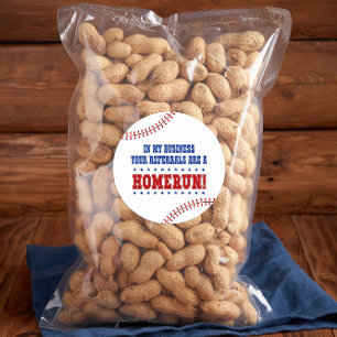 Sticker Rond Vos aiguilles sont une pop de baseball Homerun par