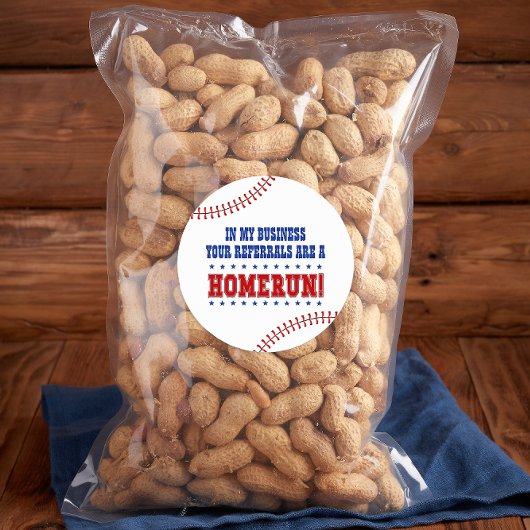 Sticker Rond Vos aiguilles sont une pop de baseball Homerun par