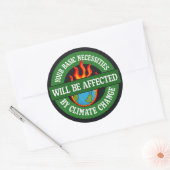 Sticker Rond Vos Effets Sur Le Changement Climatique (Enveloppe)