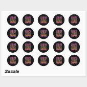 Sticker Rond Vos orteils drôle de chat mème contrefaçon graphiq (Feuille)